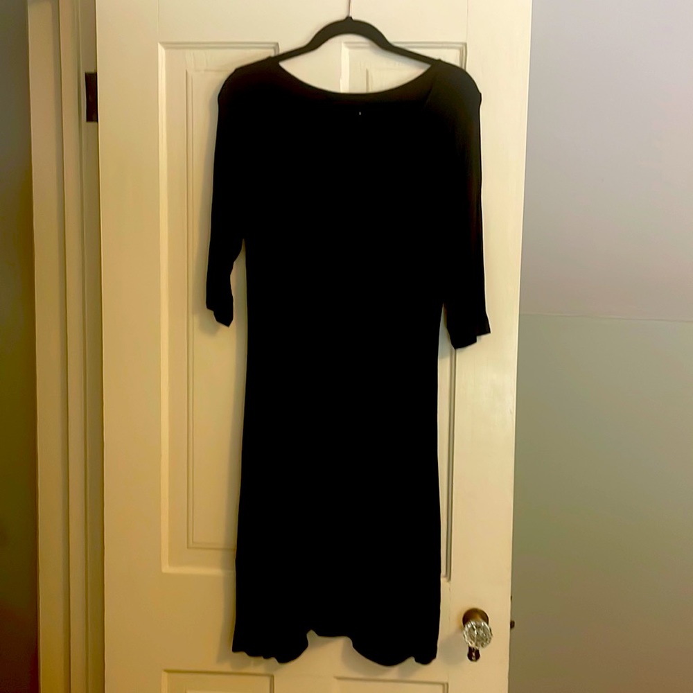 Eileen fisher black knit dress.